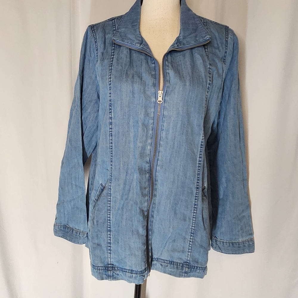 Denim Zip-Up Jacket